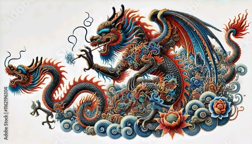 Wallpaper Mural chinese dragon statue Torontodigital.ca