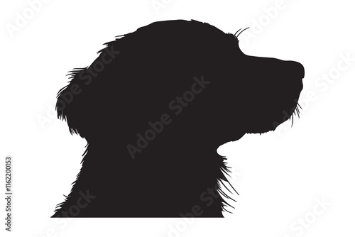 Dog head silhouette vector illustration