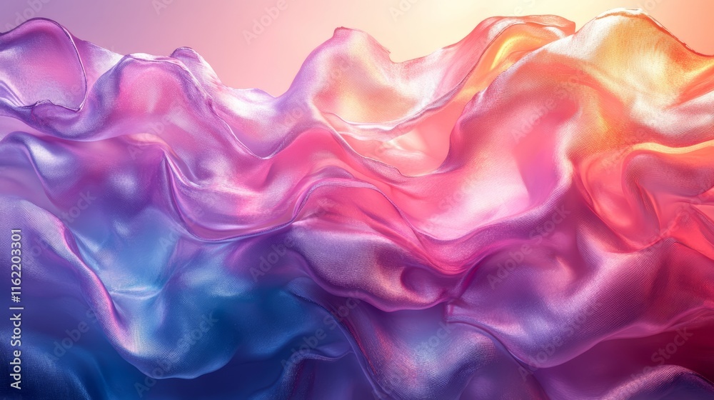 Fototapeta premium Abstract trendy holographic background with pale violet and mint colors for futuristic designs