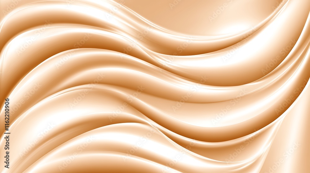 Obraz premium Abstract Beige Waves Flowing Smoothly
