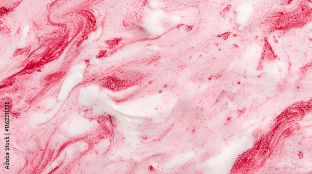 Swirled Pink and White Ice Cream Texture Closeup Swirled Pink and White Ice Cream Texture Closeup