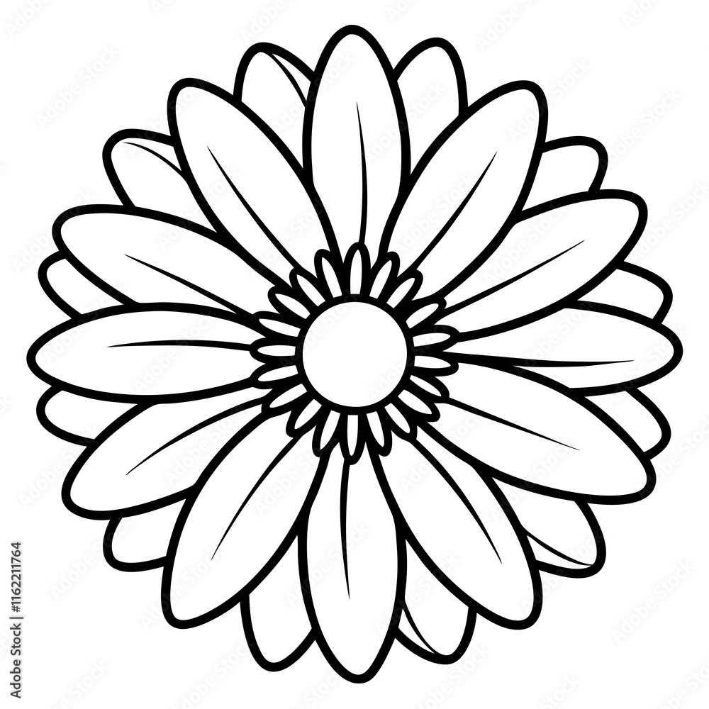 Daisy Delight line art art vector Daisy Delight line art art vector