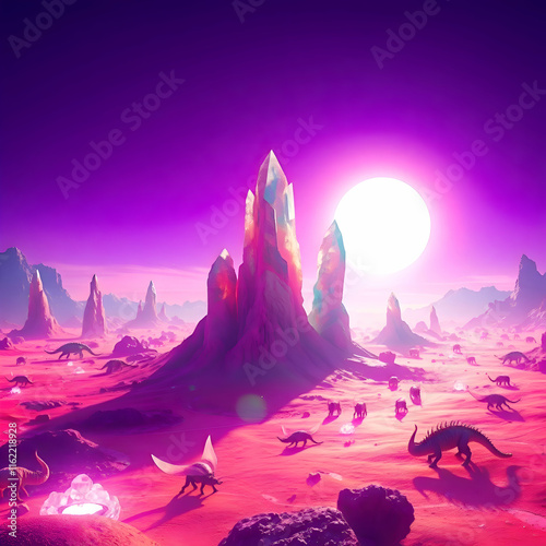 sunset in mountains