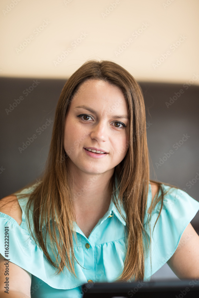 Portrait of a young beautiful long-haired girl, in light clothes in summer. Portrait of a young beautiful long-haired girl, in light clothes in summer.