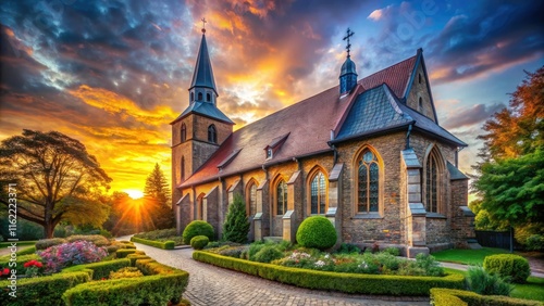 Lauenhagen Church:  Dramatic architectural portraits and idyllic landscape photography await. photo