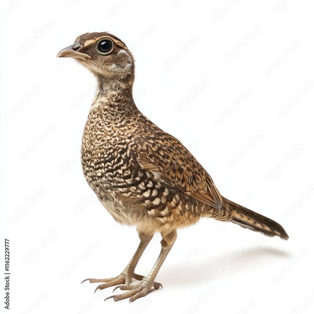 Common Pheasant female Isolated on White Background Generative AI Common Pheasant female Isolated on White Background Generative AI