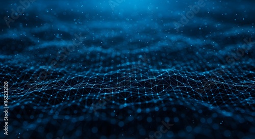 ia generated. abstract blue background with waves