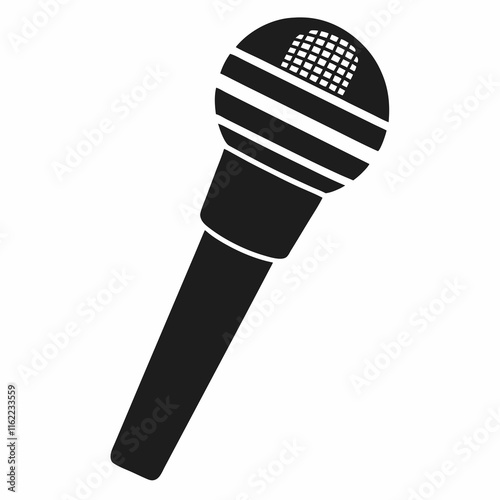 Microphone Silhouette Vector Art