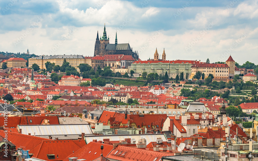 Prague Castle and St Vitus Cathedral, the most famous landmarks in the capital of Czechia