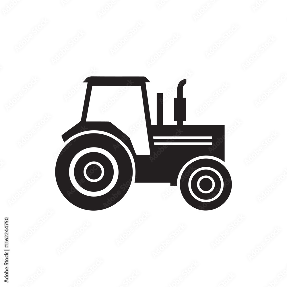Truck icon. Black silhouette Design vector Side view on white background Truck icon. Black silhouette Design vector Side view on white background
