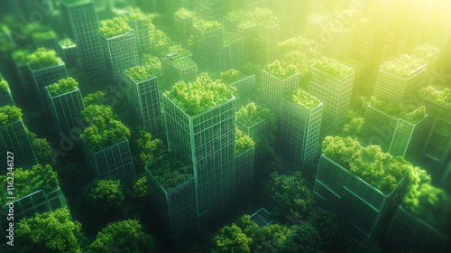 green energy eco-friendly transition. Eco-Friendly Cityscape Green Urban Architecture