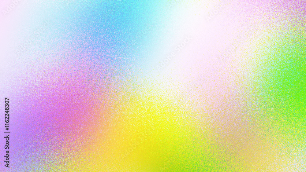 Fototapeta premium Rainbow Blurred transparent gradient background. Transparent Gritty sand noise overlay background. PNG with grunge texture, distressed effect