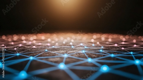 Futuristic Network  Digital Connection  Abstract Background  Global Network  Technology  D