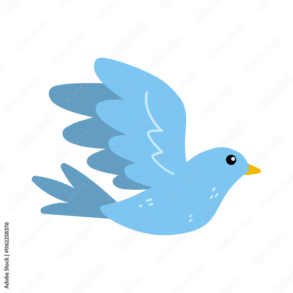 Obraz premium Blue beautiful bird flight