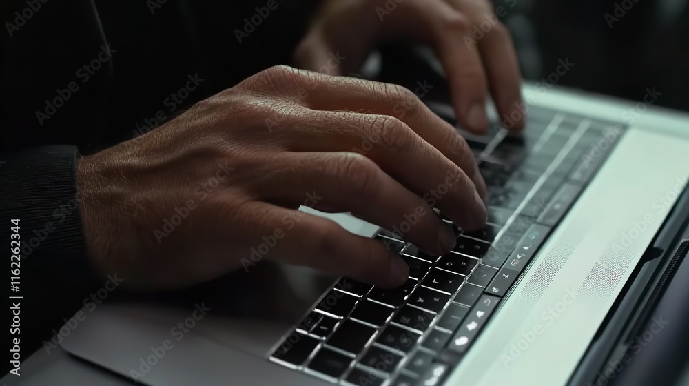 Businessman working on laptop computer on white table at office
Businessman working on laptop computer on white table at office