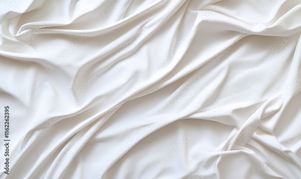 Obraz premium A smooth, white fabric draped elegantly, showcasing soft textures.