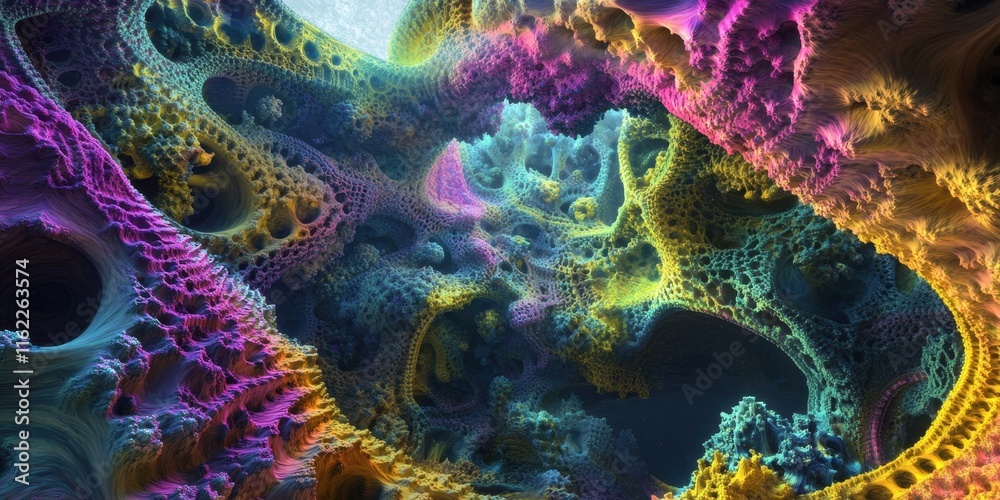 Obraz premium Hidden magical valleys Fantasy worlds imaginative an