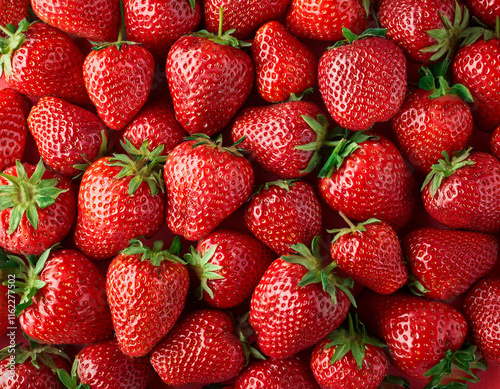 sweet fresh strawberries as background