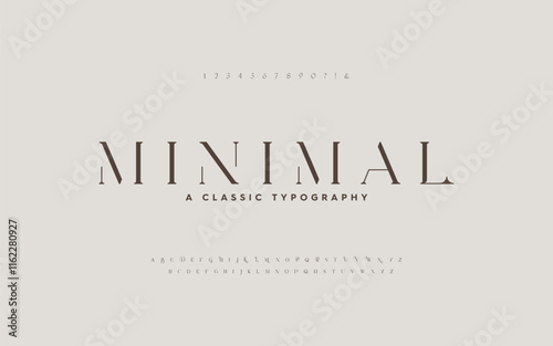 Elegant classic alphabet letters font and number. Typography luxury classic lettering serif fonts decorative for logo wedding vintage retro concept. vector illustration
