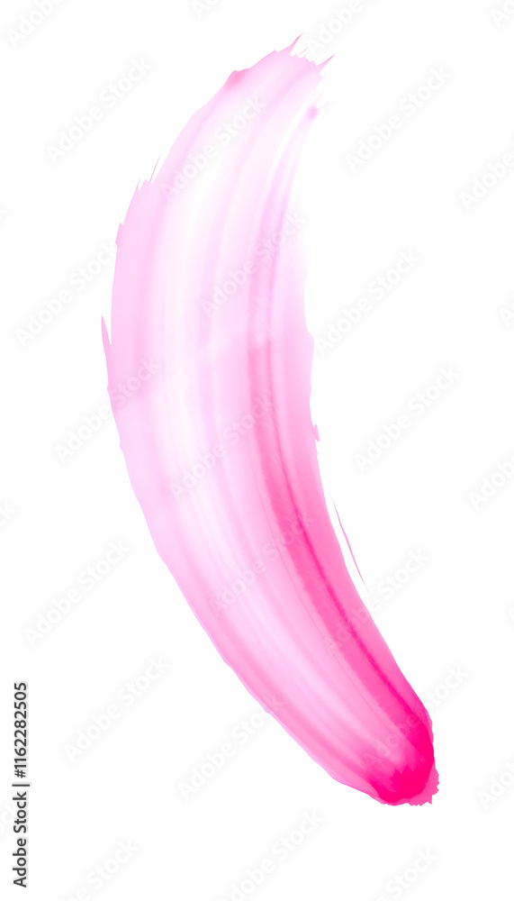 Shiny pink brush isolated on transparent background. pink watercolor png, studio photography, with white tones Shiny pink brush isolated on transparent background. pink watercolor png, studio photography, with white tones