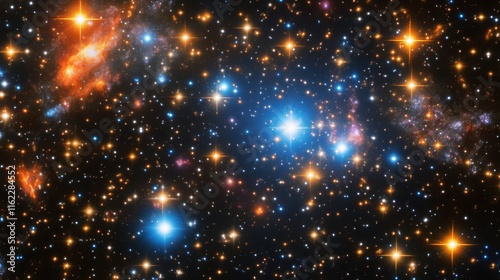 Wallpaper Mural A stunning view of a star-filled galaxy, showcasing vibrant colors of stars and nebulae against a dark cosmic backdrop. Torontodigital.ca