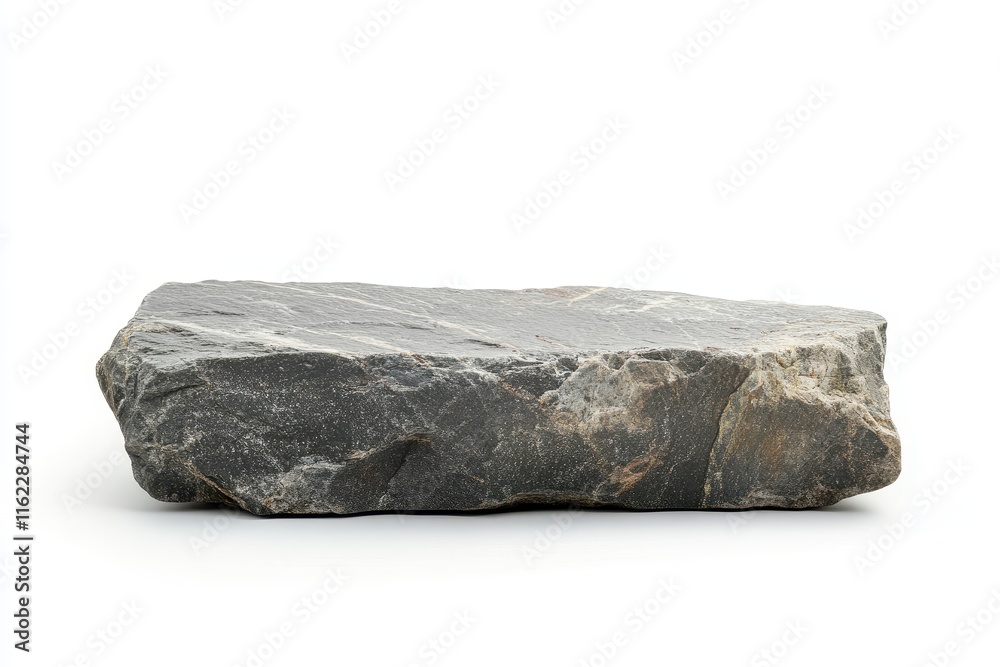 Rough, grey stone slab isolated on white. (1) Rough, grey stone slab isolated on white. (1)