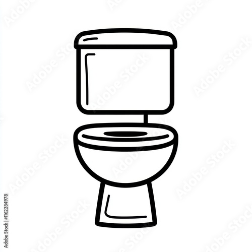 Simple line art drawing of a toilet.
