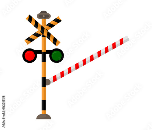 vector train doorstop which acts as a safety or barrier for vehicles