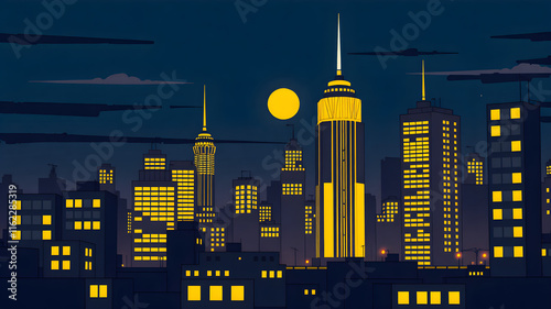 night city skyline