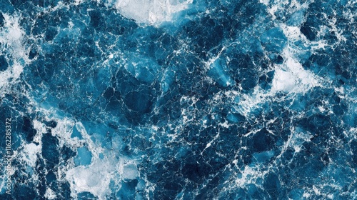 Ocean Water Texture Deep Blue White Foam