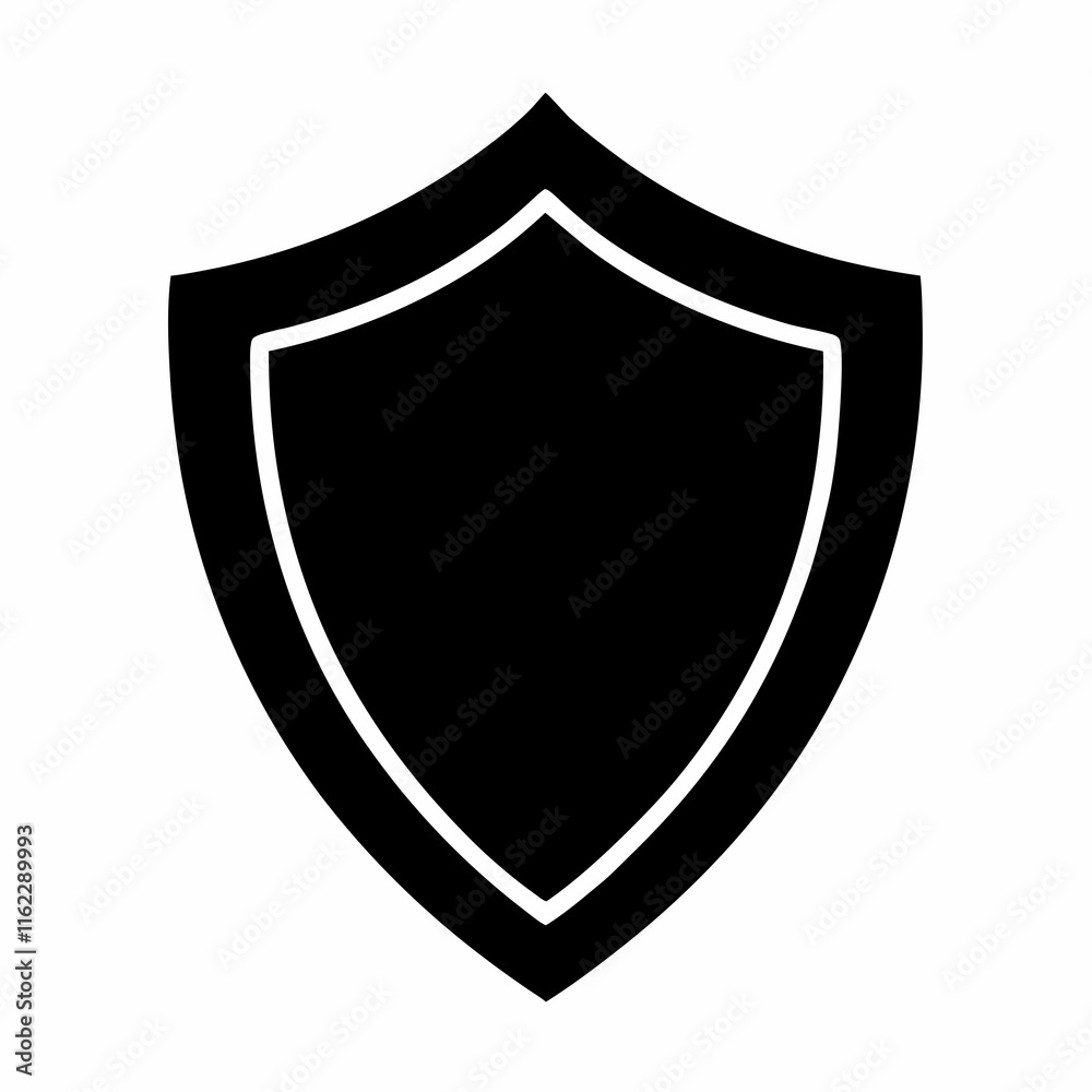 Proxy Shield Black Silhouette Vector Proxy Shield Black Silhouette Vector