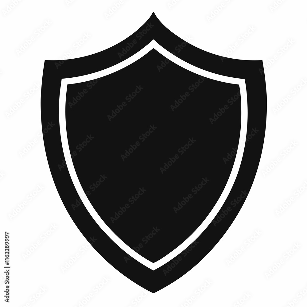 Proxy Shield Black Silhouette Vector Proxy Shield Black Silhouette Vector