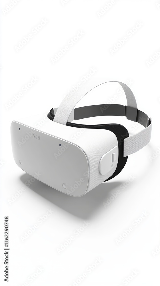 Sleek White VR Headset: Immersive Virtual Reality Experience Sleek White VR Headset: Immersive Virtual Reality Experience