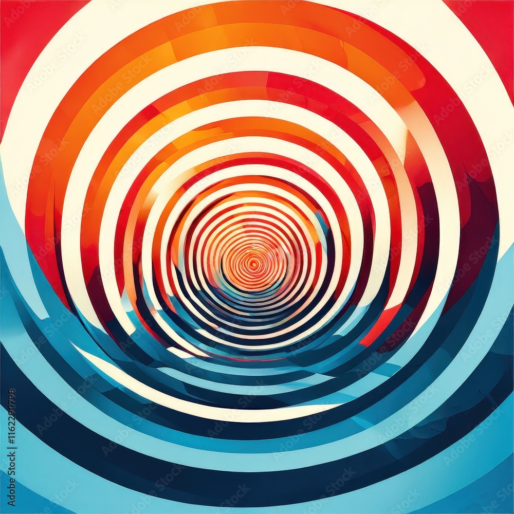 Fototapeta premium the AI Image Generator, Style Abstract Design with Concentric Circles