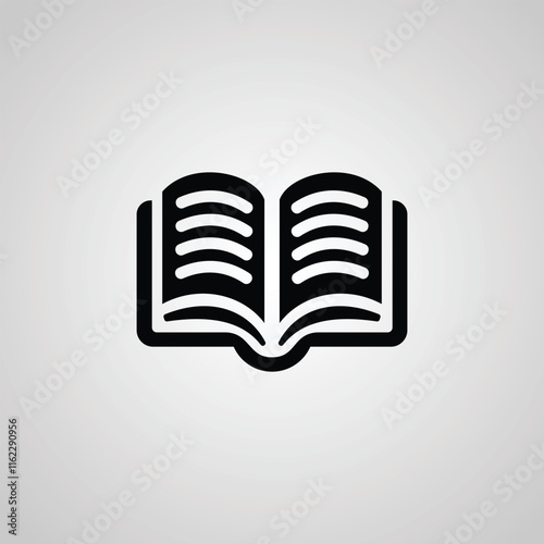 Open book logo and icon vector illustration