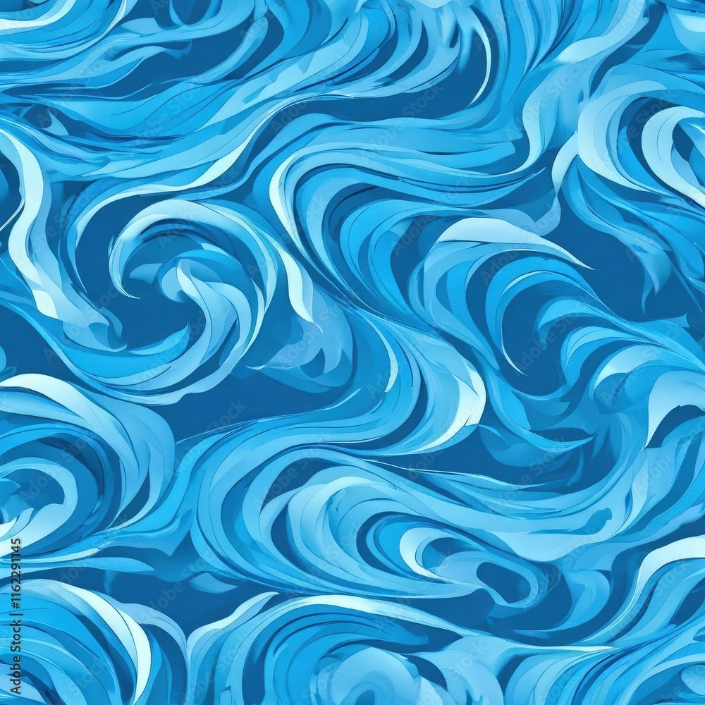 the AI Image Generator, Blue Swirls Creating a Captivating Wave Pattern
