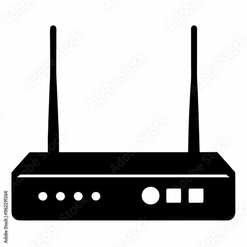 Router Silhouette Vector Art