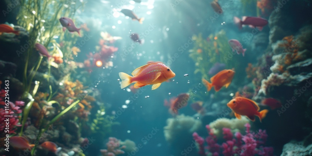 Naklejka premium Fish in aquarium