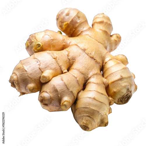 Fresh ginger isolated on transparent background photo