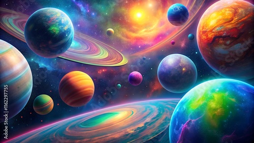 Neon Space Desktop Wallpapers Business Background ads Backgrounds for advertising Texture editor Picture marketing Image Stars Planets Moon Sun Constellations Asteroids Meteorites Mercury Venus Earth