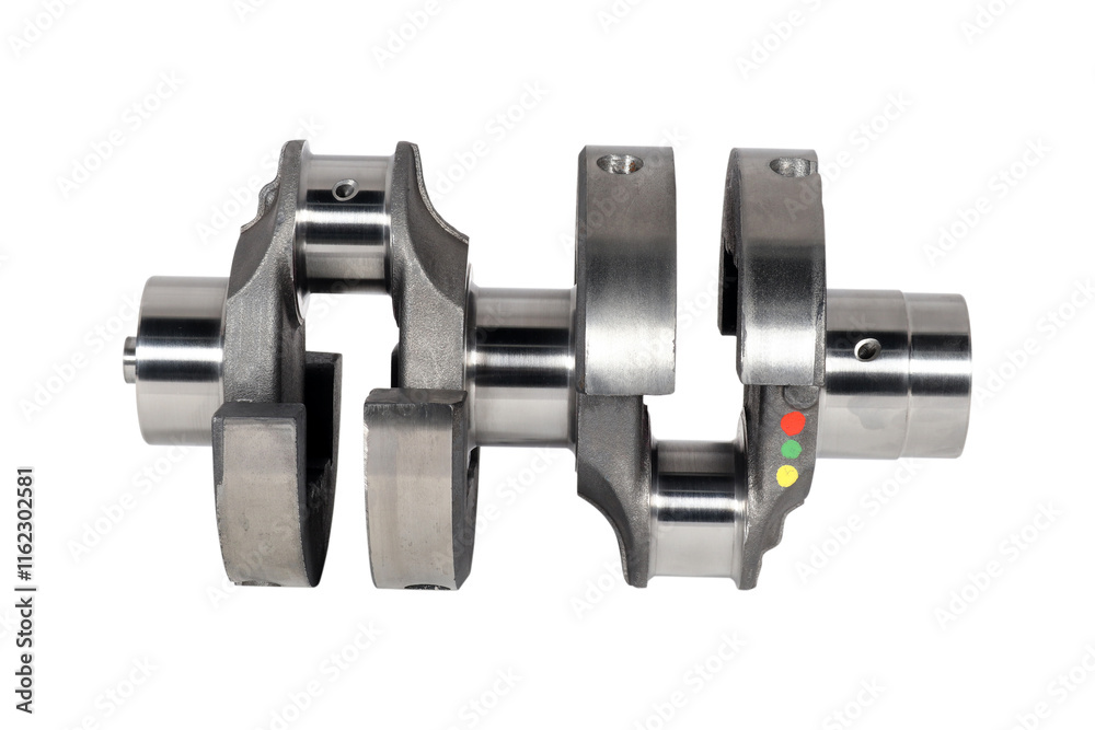Engine Crankshaft on a white background Engine Crankshaft on a white background