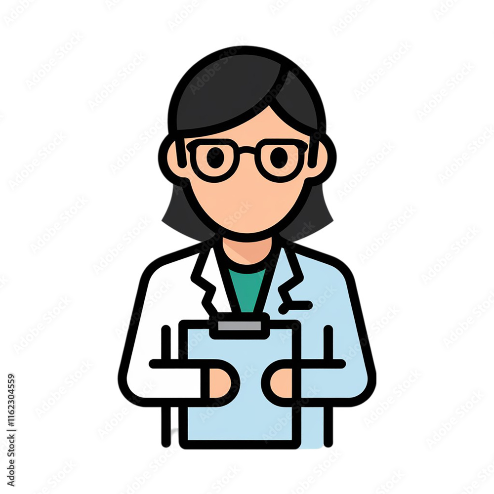 illustration of a digital female doctor illustration of a digital female doctor