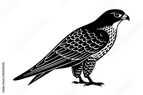 Peregrine Falcon Silhouette Vector Illustration