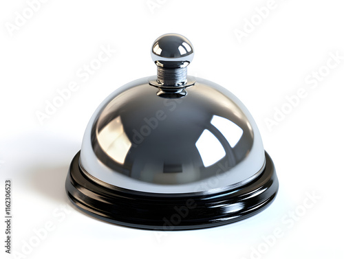 sleek, shiny service bell with modern design, perfect for hospitality