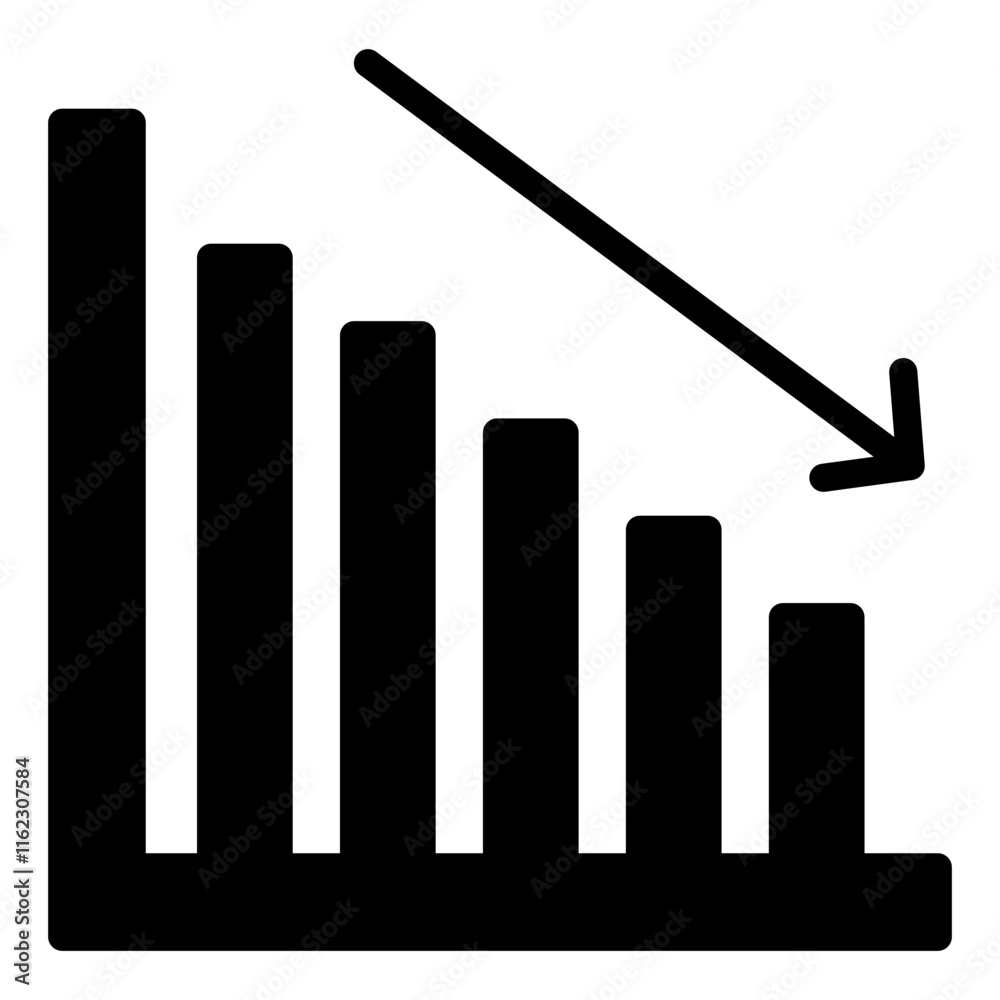 Recession Glyph Icon
