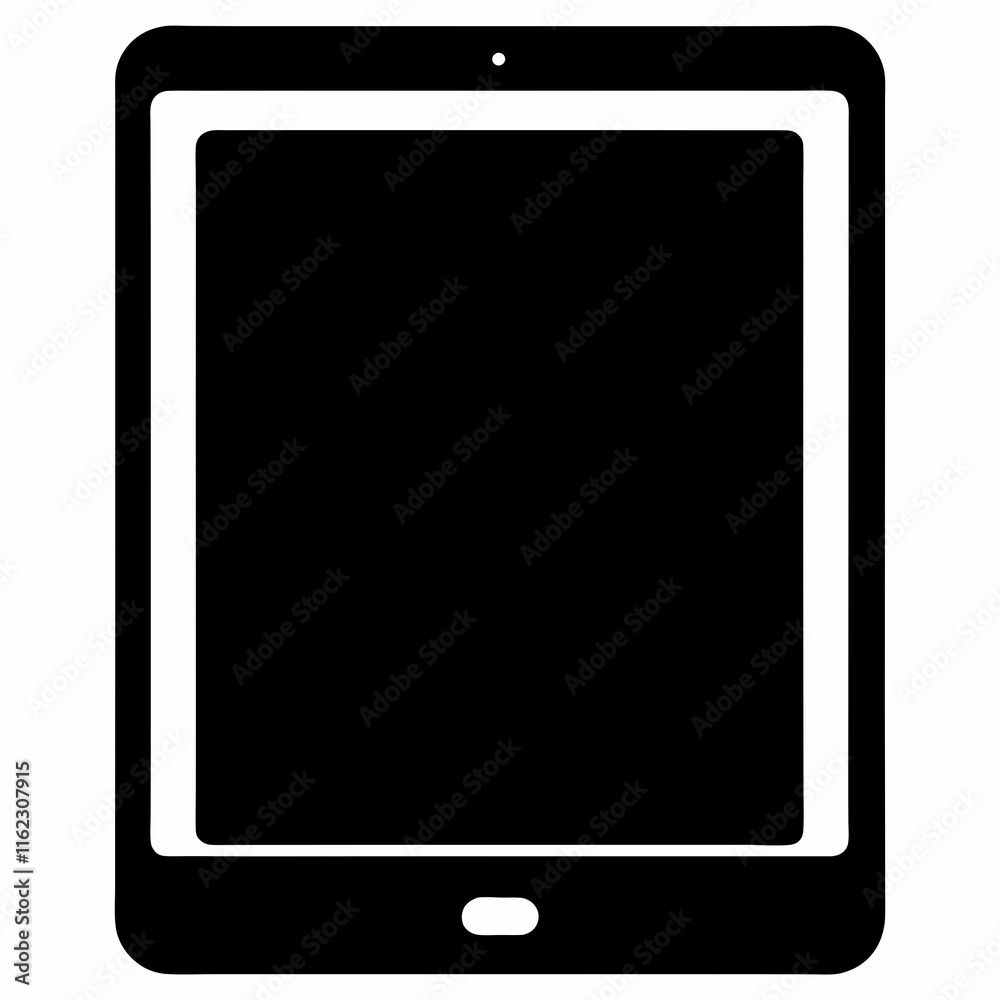 Tablet Silhouette Vector Illustration Tablet Silhouette Vector Illustration