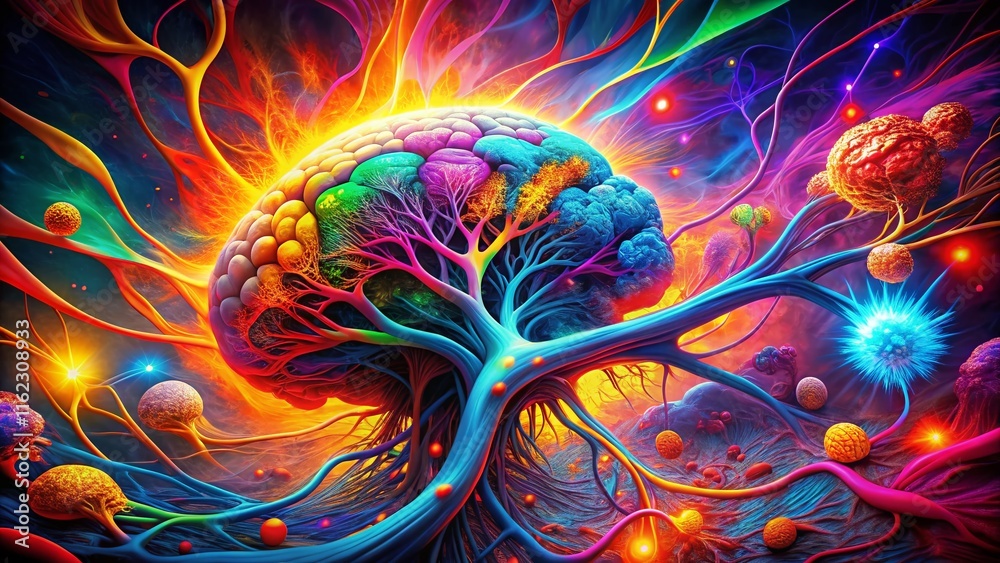 Obraz premium Cerebral Vasculitis Abstract Wallpaper - Modern Art