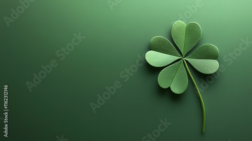 Four clover on green