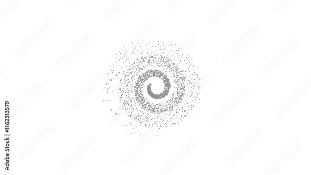 Moving hypnotic spiral. Psychedelic animated spiral and slow rotation on transparent background with hypnotic expanding collapsing spiral. Seamless loop.