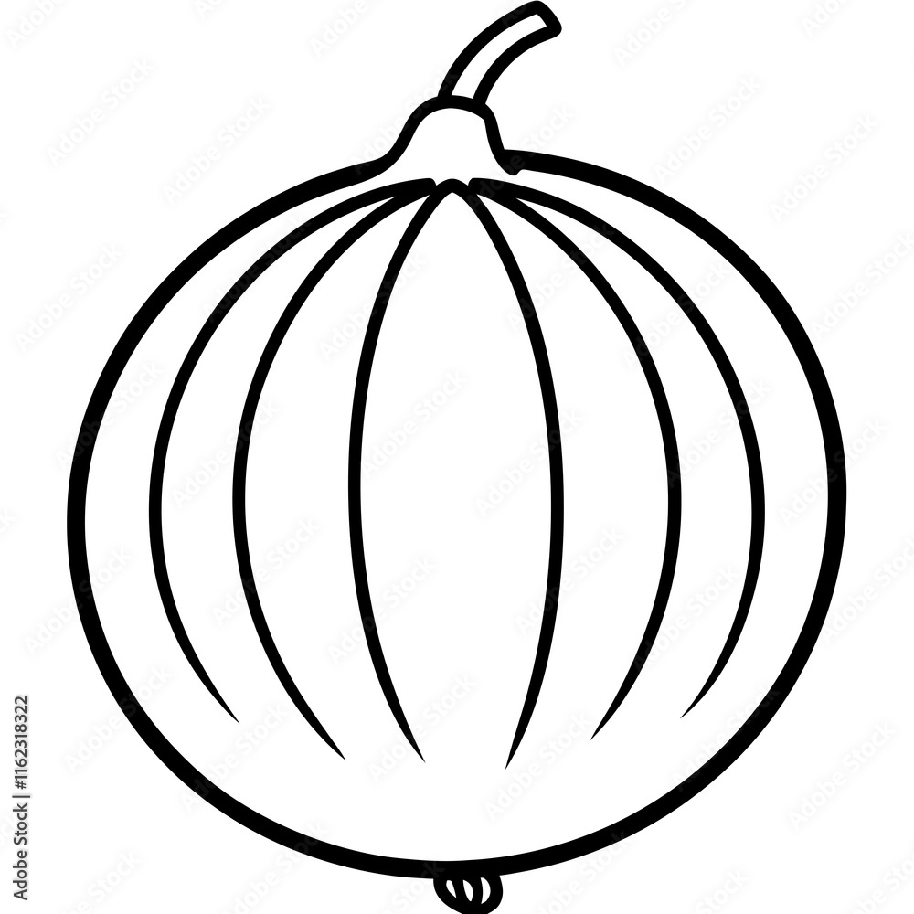 Gooseberry line art vector